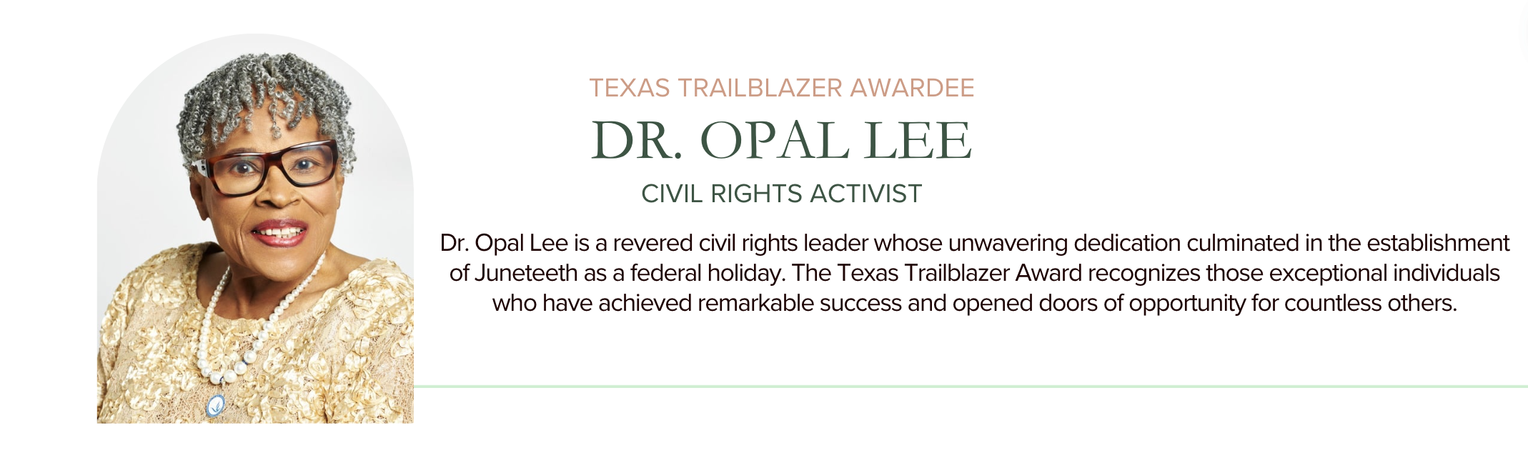 Dr. Opal Lee